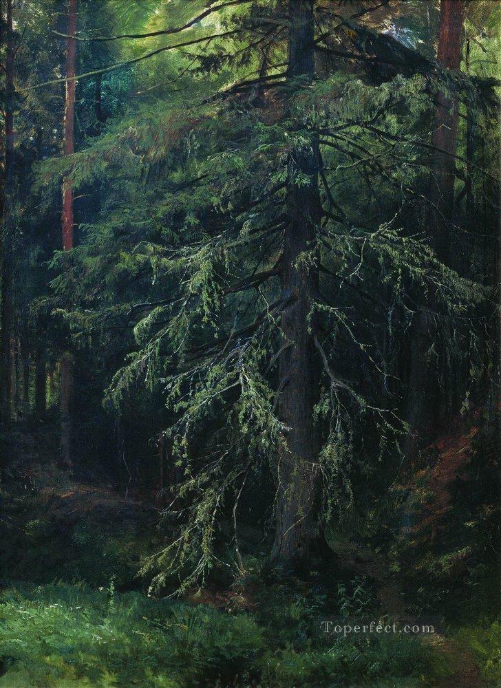 fir 1 classical landscape Ivan Ivanovich Oil Paintings